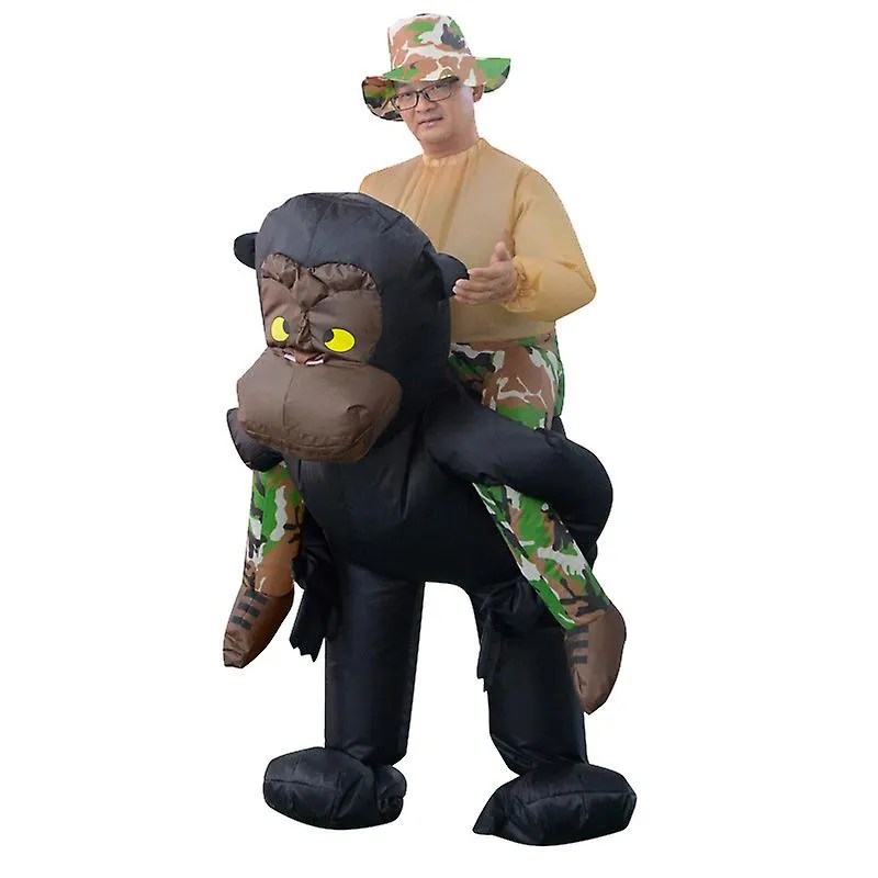 Chimpanzee back mount costume party props inflatable clothes photo scene layout 150-190cm,2024 Ping