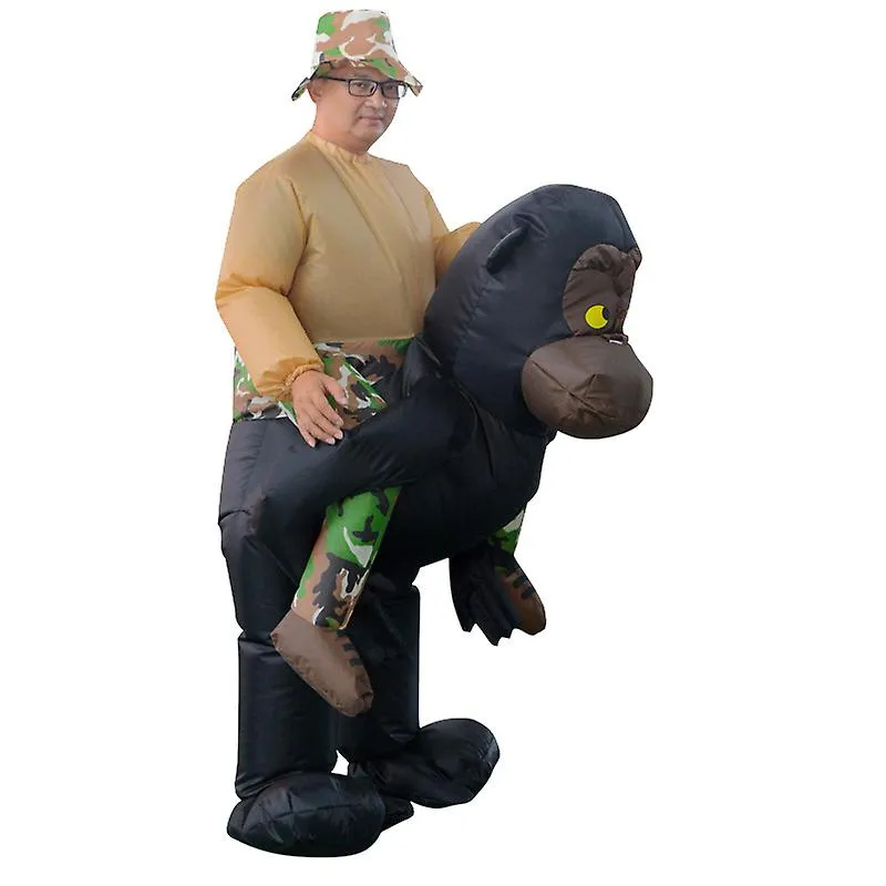 Chimpanzee back mount costume party props inflatable clothes photo scene layout 150-190cm,2024 Ping