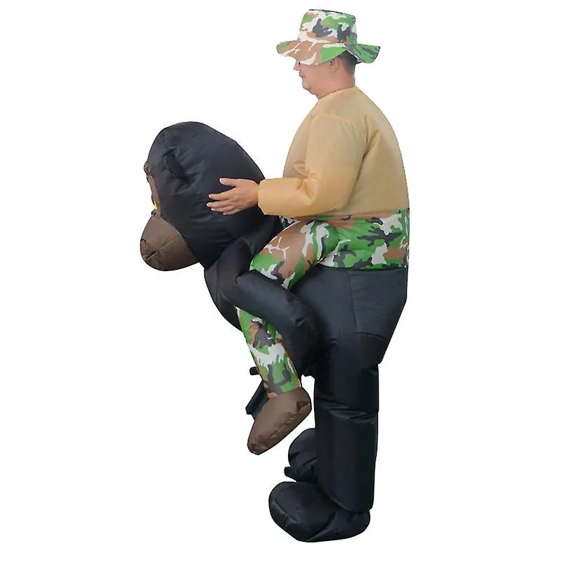 Chimpanzee back mount costume party props inflatable clothes photo scene layout 150-190cm,2024 Ping