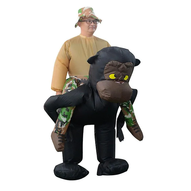 Chimpanzee back mount costume party props inflatable clothes photo scene layout 150-190cm,2024 Ping