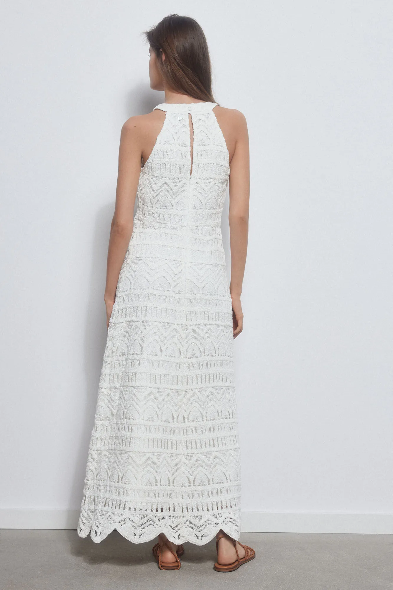 Crochet halterneck dress