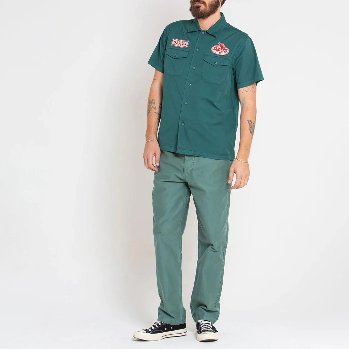 Deus Ex Machina Foreman Shirt Work Green