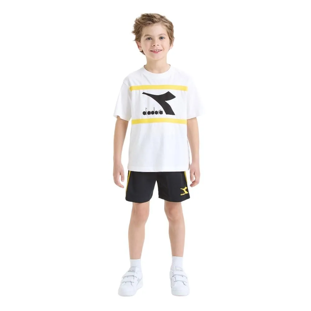 Diadora Conjuntos Junior Set_Ss_Sport_Art Optical_White