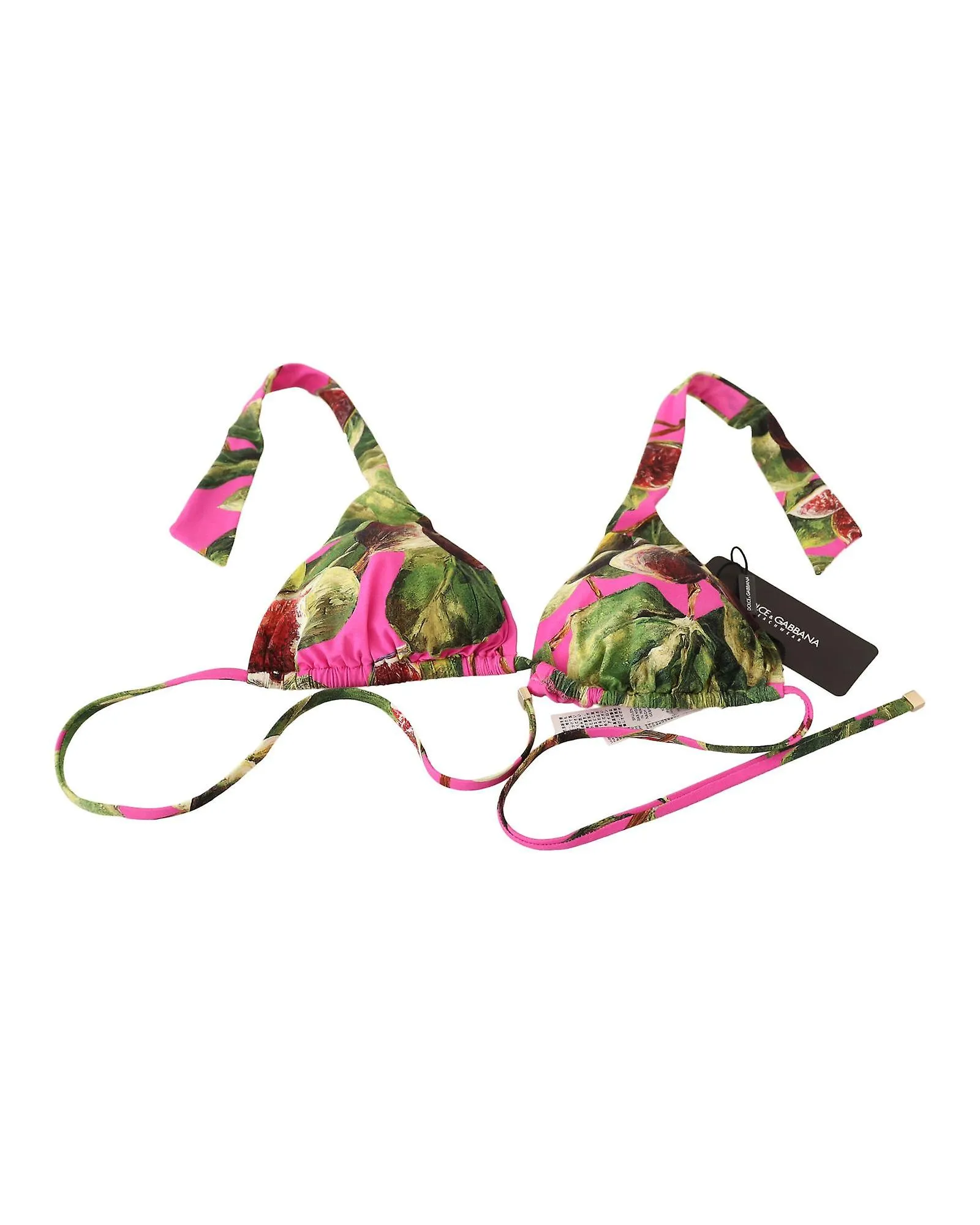 Dolce & Gabbana Floral Print Elastic Bikini Top