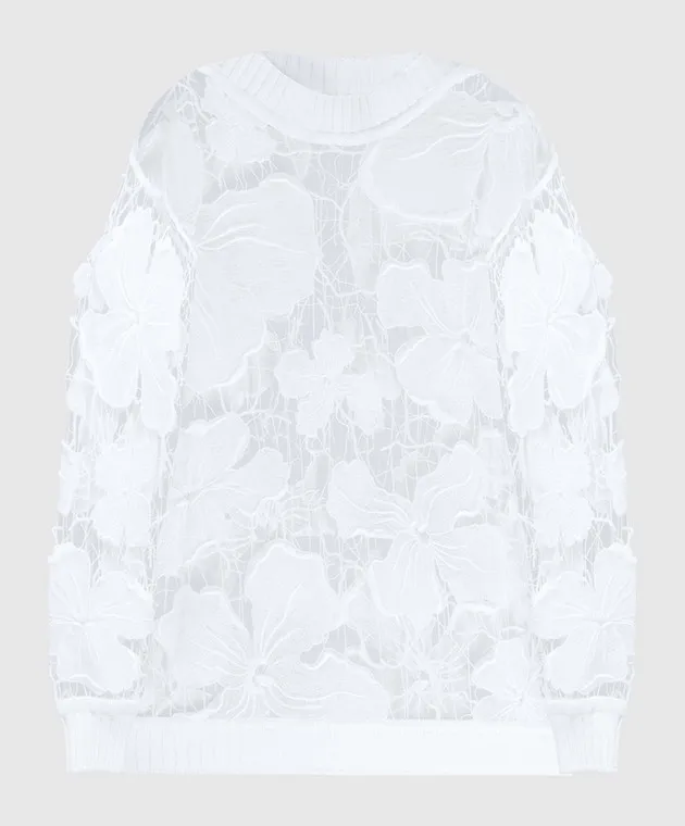 Dondup White openwork sweater