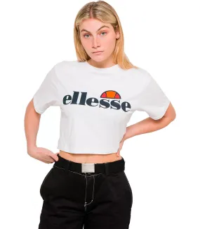 Ellesse - Camiseta Para Mujer Blanca - Alberta Cropped Tee