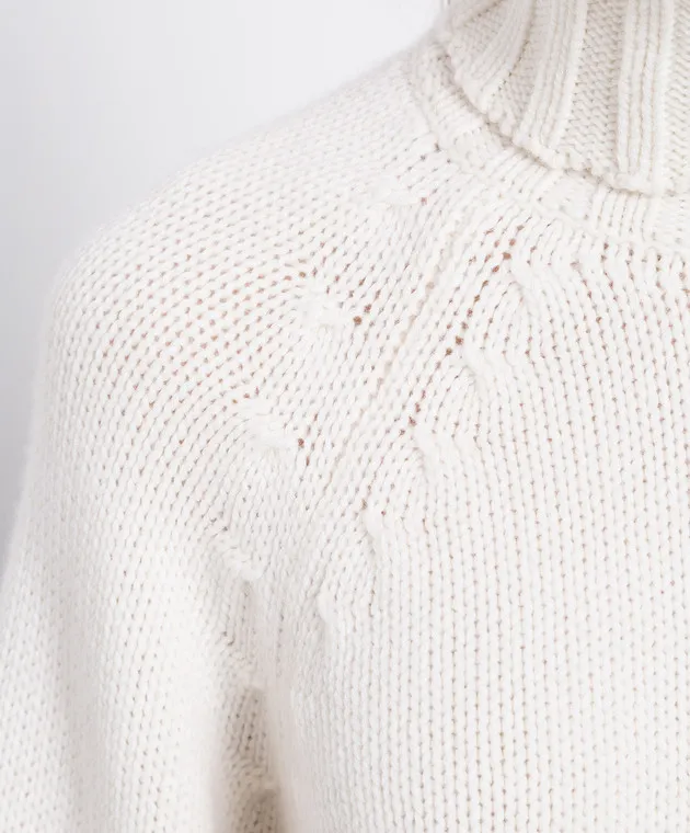 Enrico Mandelli White cashmere sweater