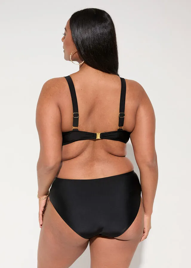 Exclusiva braguita de bikini de poliamida reciclada Negro