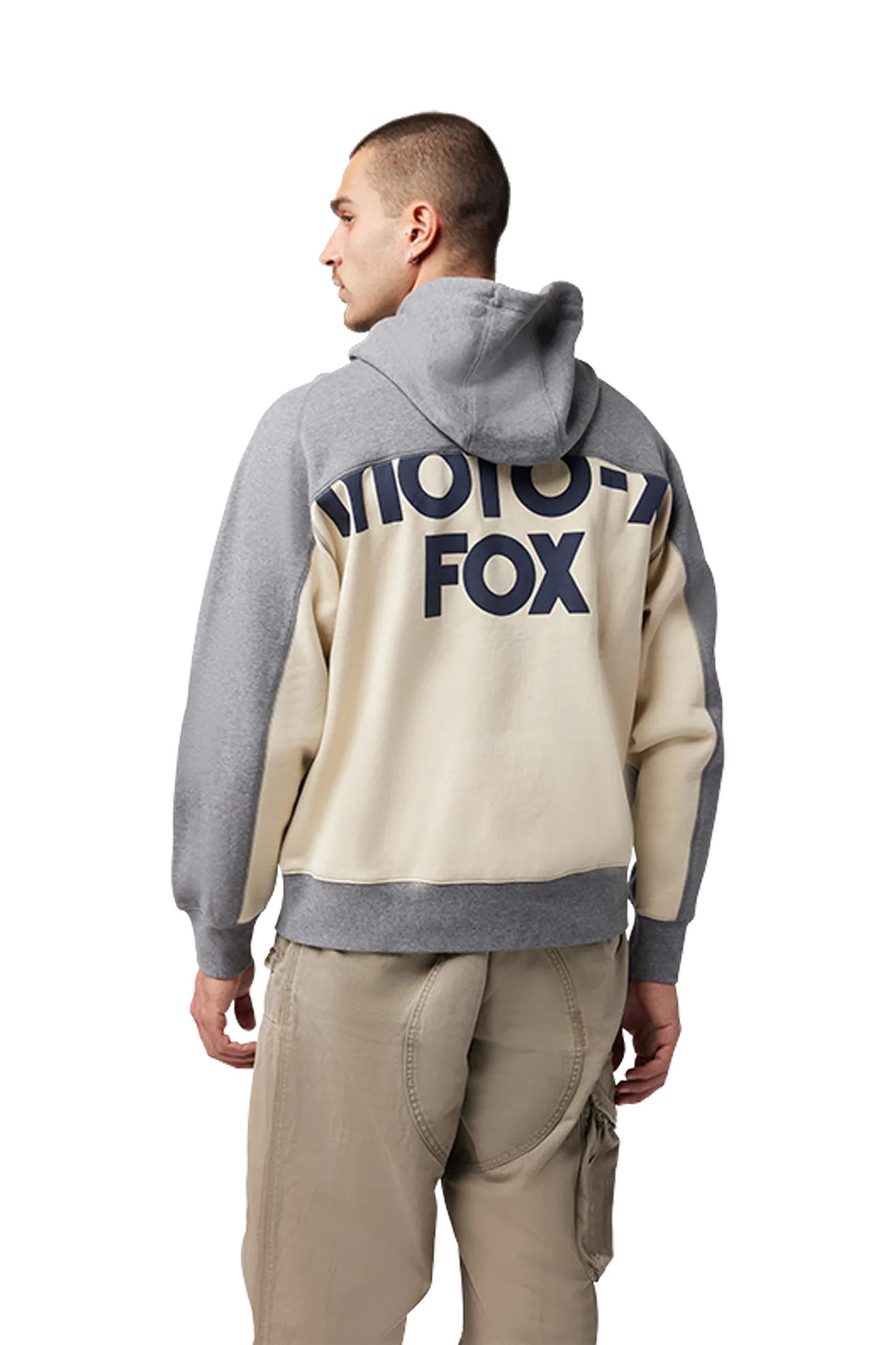 Forro Polar FOX Moto-X Oversized Grafifo Jaspeado 