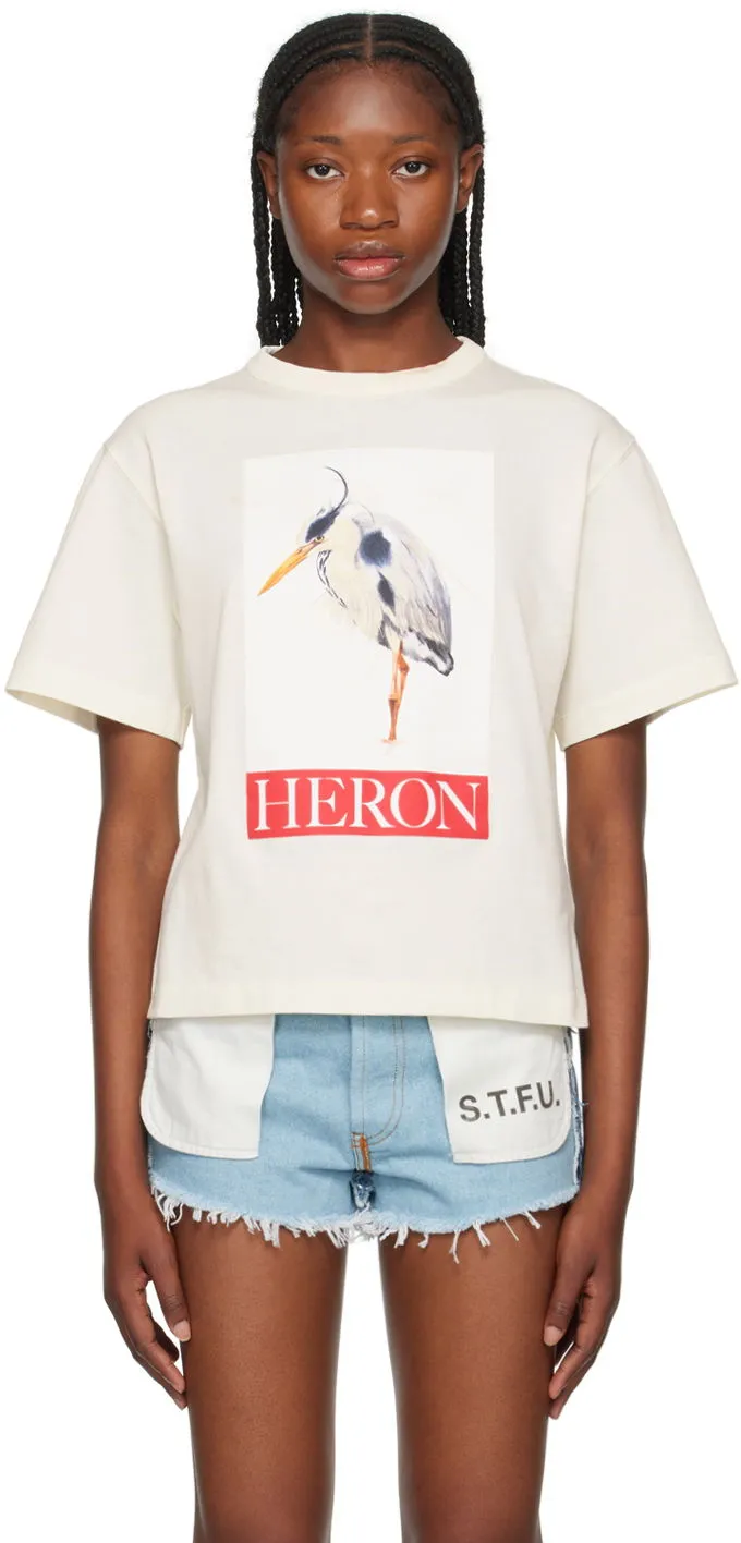 HERON PRESTON Heron Bird Painting T-Shirt