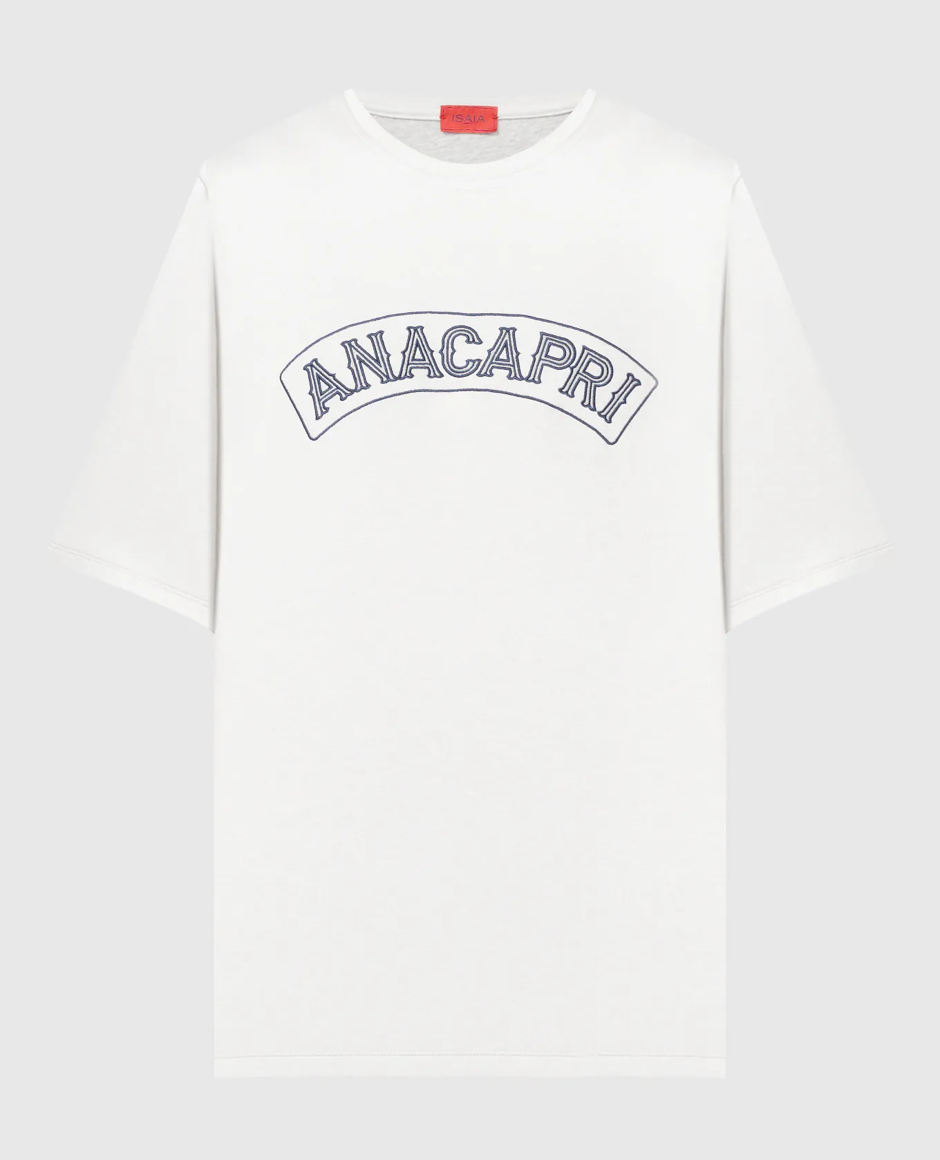 ISAIA Gray t-shirt with embroidery