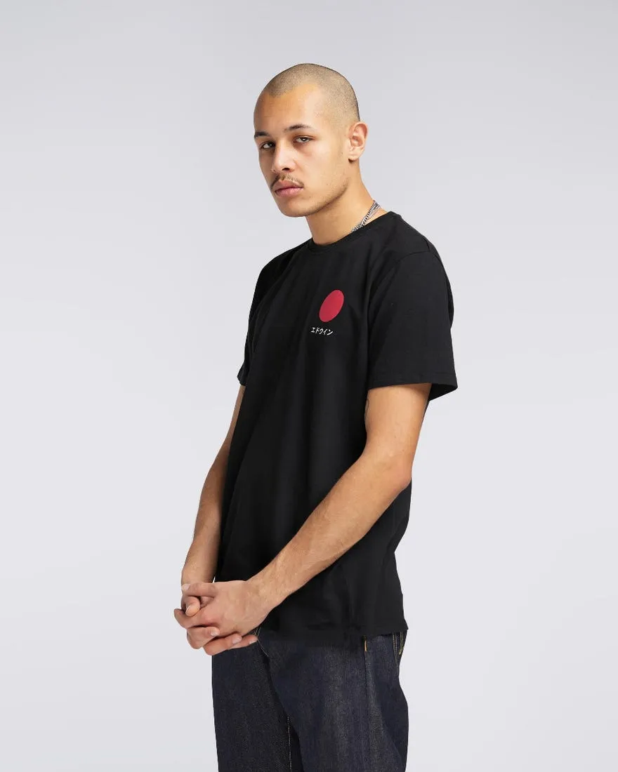 JAPANESE SUN TS COTTON SINGLE JERSEY BLACK GARMENT WASHED