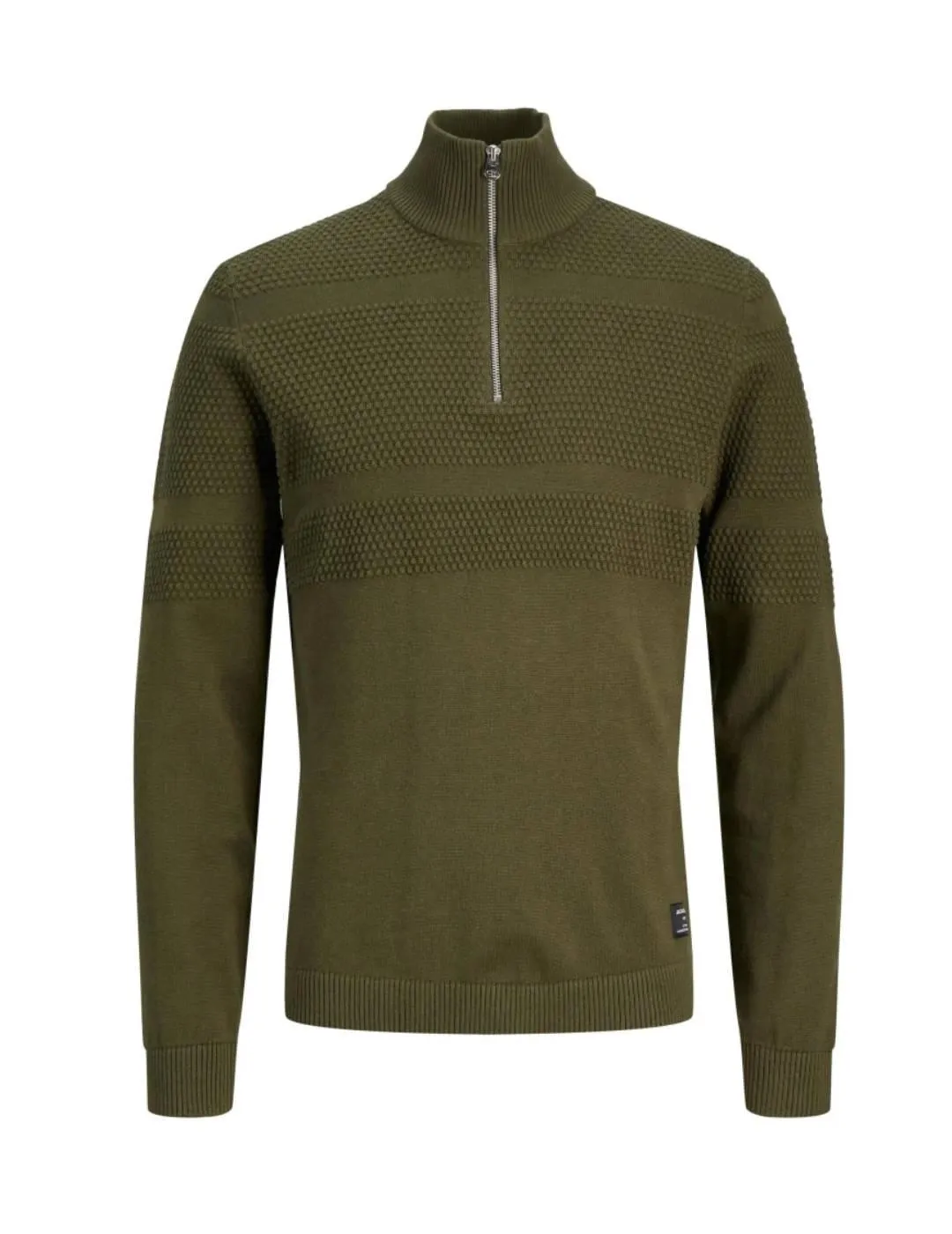 Jersey Jack&Jones Chris punto verde cuello alto para hombre