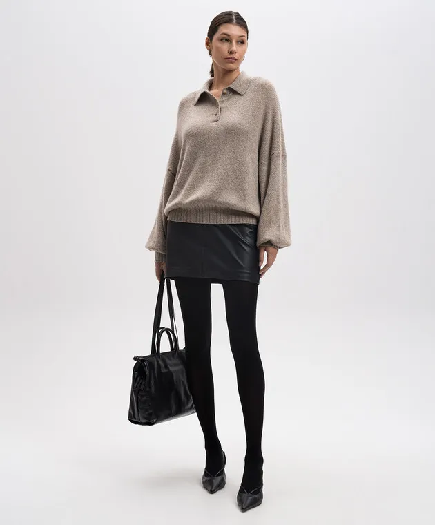 Khaite RENE brown cashmere sweater