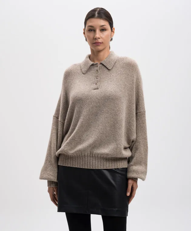 Khaite RENE brown cashmere sweater