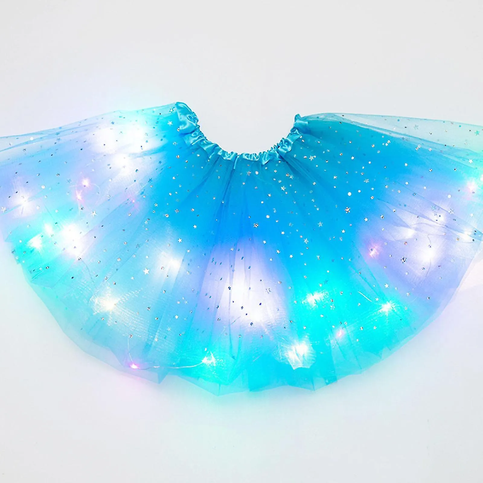 Led Tutu Skirt Light Up Tutus para Mujeres Tul en capas Ballet Dance Skirt Sparkly Party Costume - Snngv