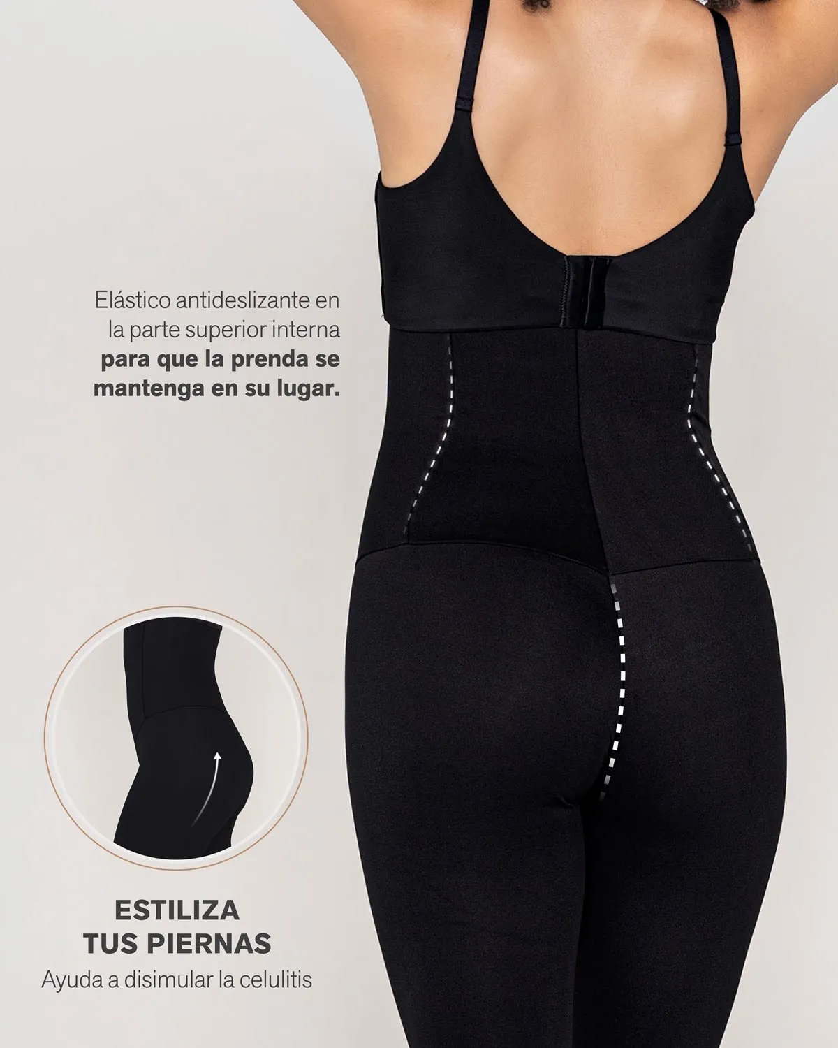 Legging de tiro alto de compresión en abdomen y piernas