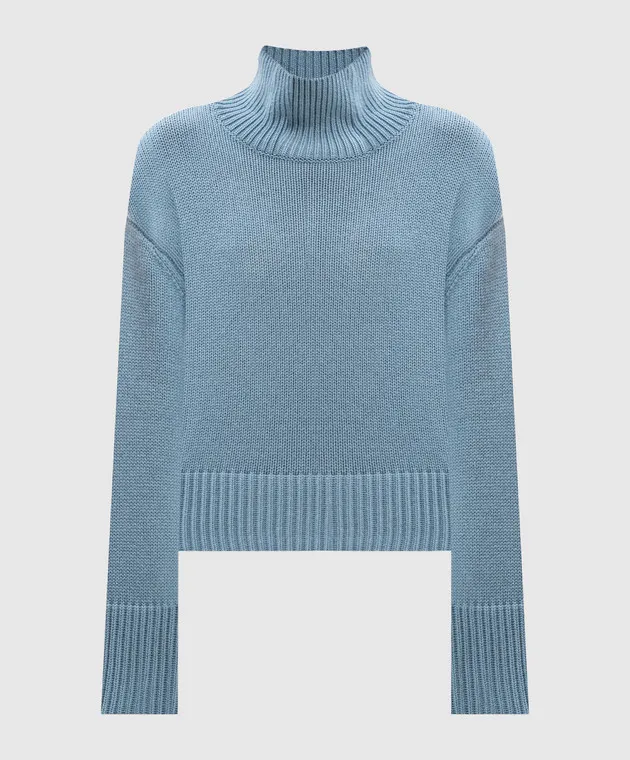 LISA YANG Fleur blue cashmere sweater