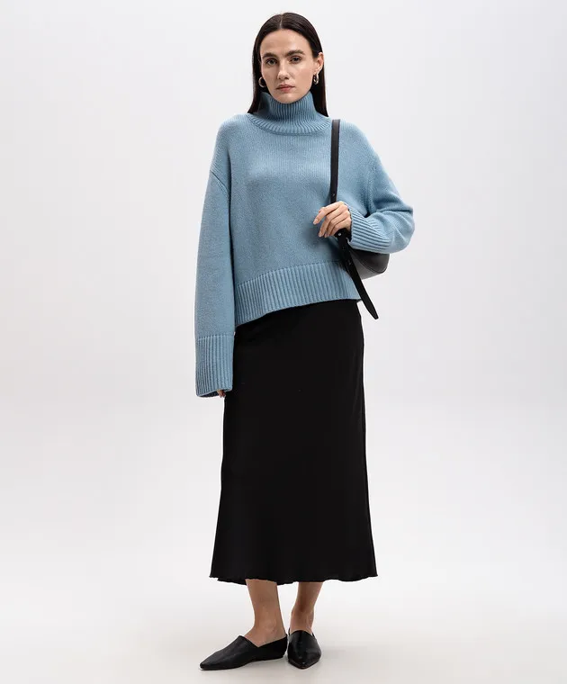 LISA YANG Fleur blue cashmere sweater