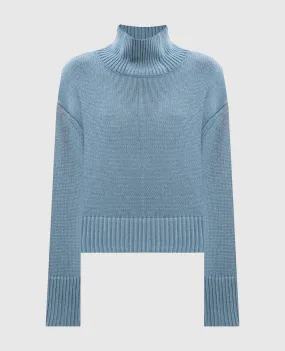 LISA YANG Fleur blue cashmere sweater