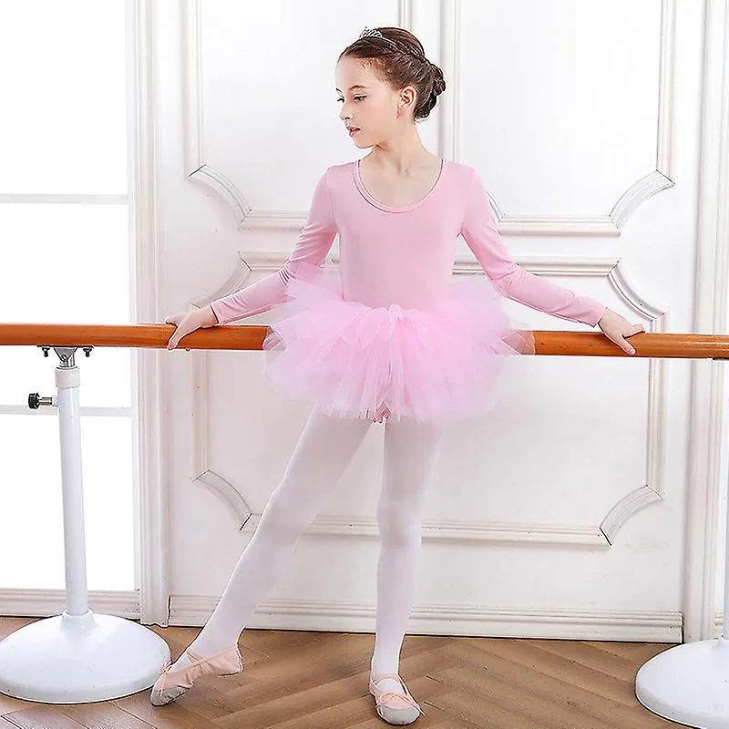 Long Sleeve Ballet Dress Ballet Dance Tutu Dress Ballet Outfits Sequines Ballet Leotard with Tutu Skirt