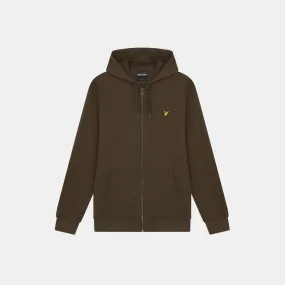 Lyle & Scott Zip Through Hoodie Olive