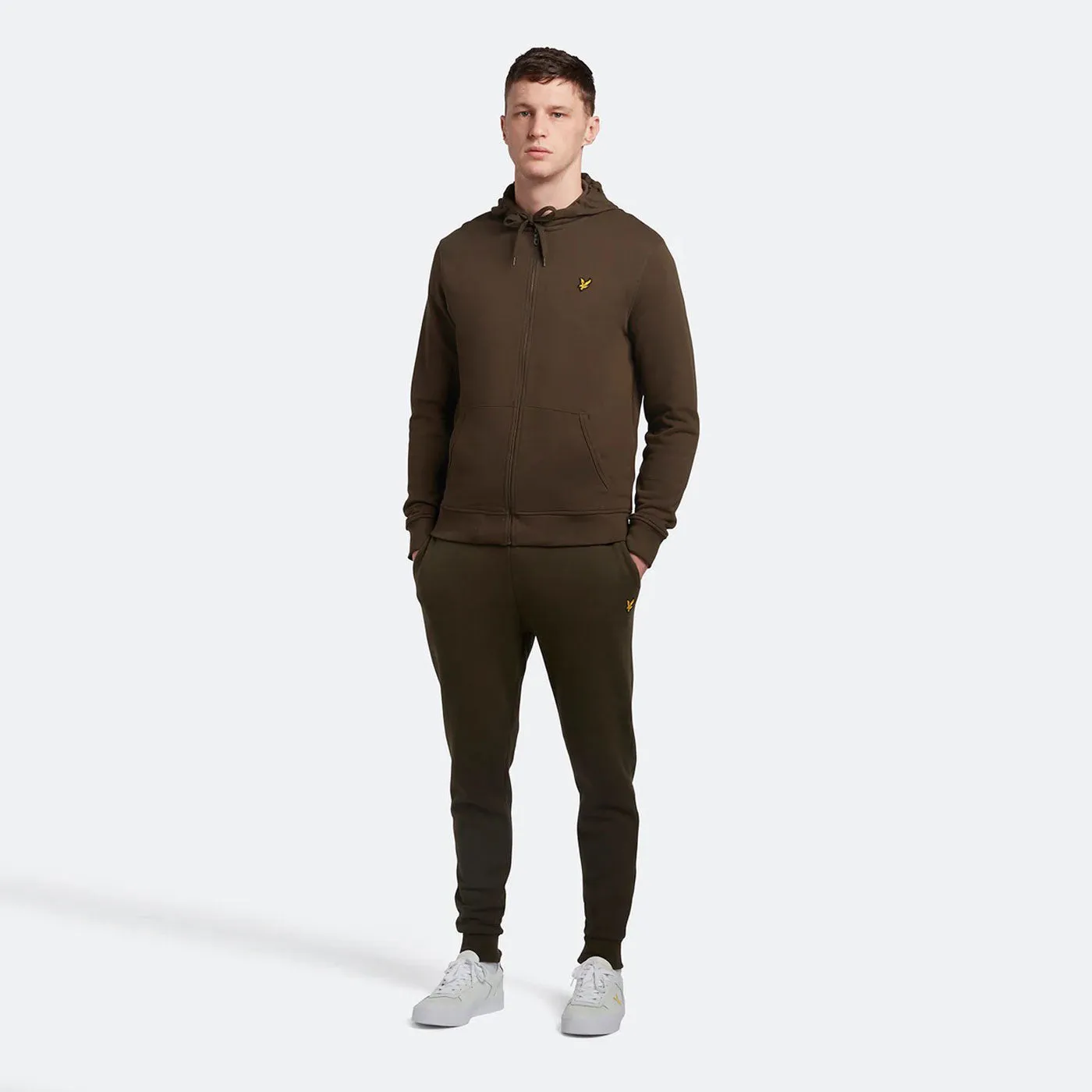 Lyle & Scott Zip Through Hoodie Olive