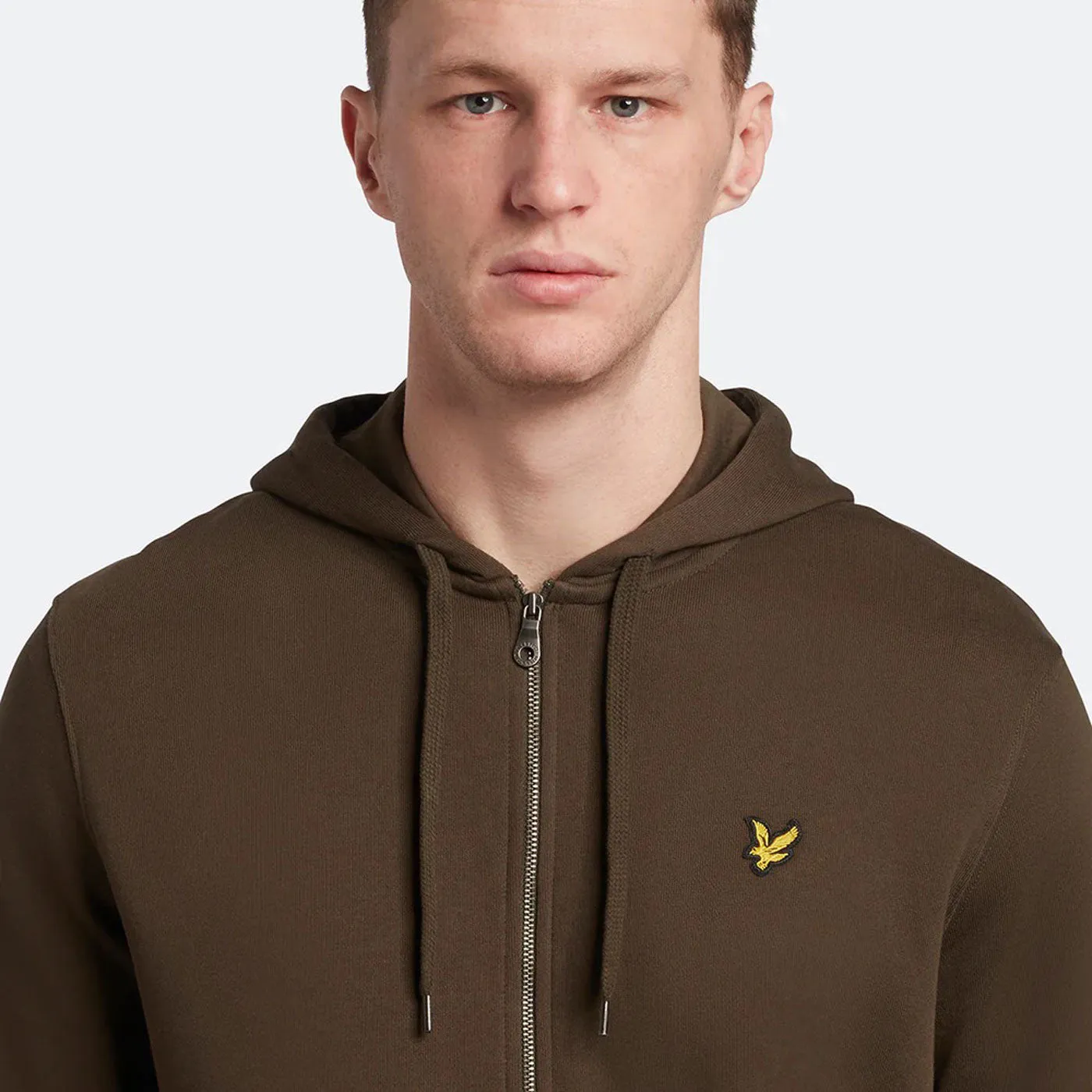 Lyle & Scott Zip Through Hoodie Olive