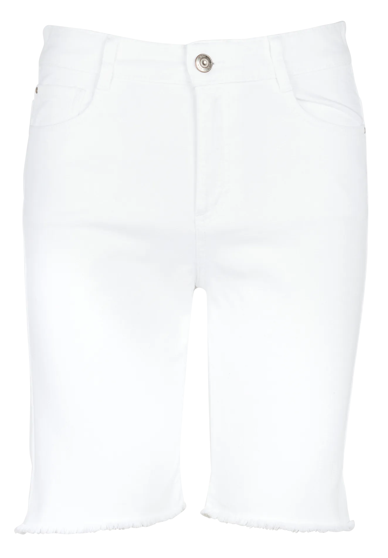 MAISON 123 CHIARA - Bermudas de algodón de talle alto en blanco