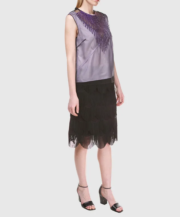 Marc Jacobs Black fringe skirt