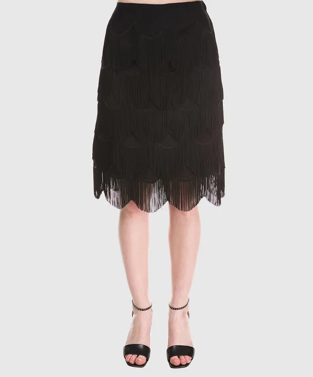 Marc Jacobs Black fringe skirt