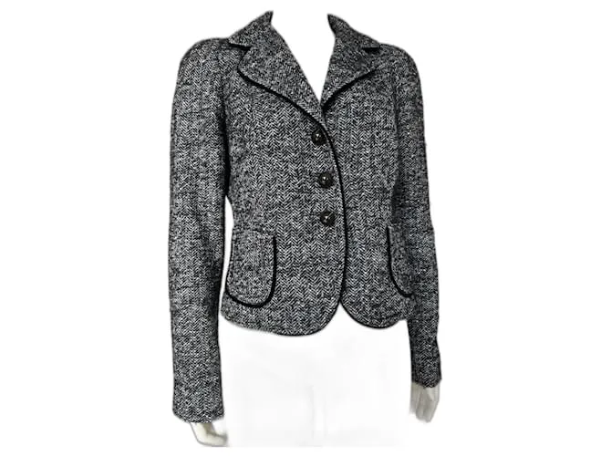 Max Mara Chaquetas Negro Blanco 