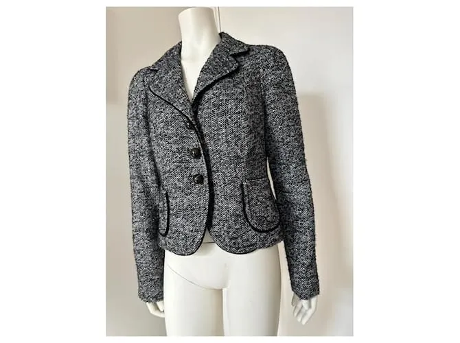 Max Mara Chaquetas Negro Blanco 