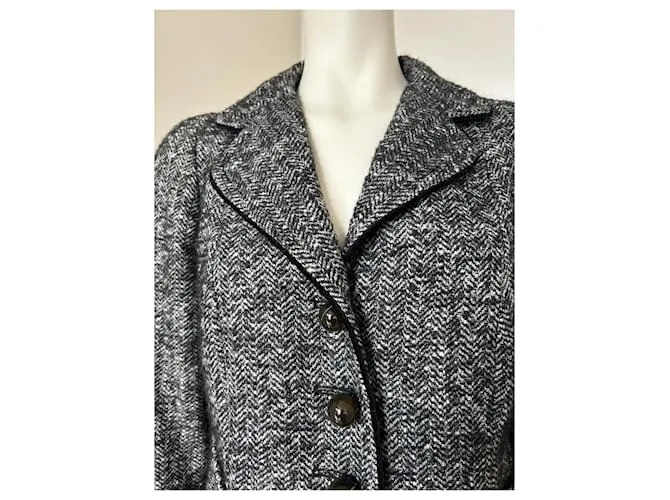 Max Mara Chaquetas Negro Blanco 