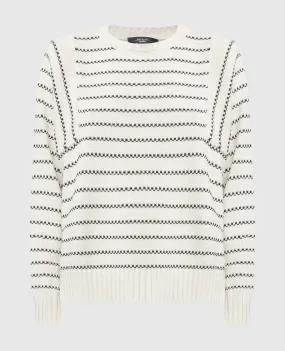 Max Mara Weekend NATURA white striped sweater