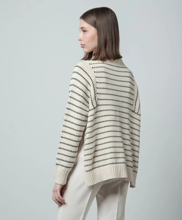 Max Mara Weekend NATURA white striped sweater