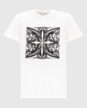 Max Mara White FARAD t-shirt with crystals