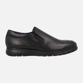 Mocasines negros de piel con piso Extralight para hombre