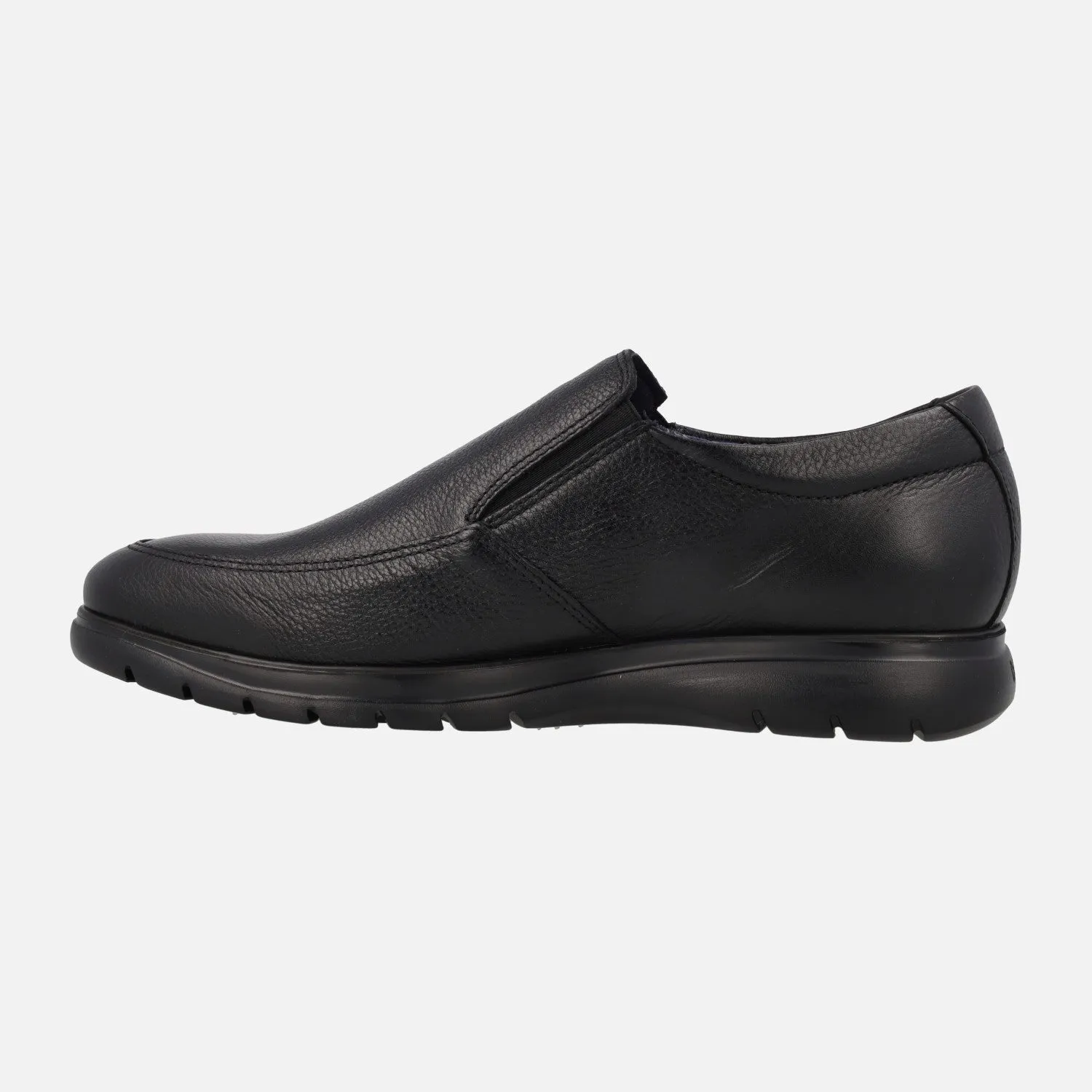 Mocasines negros de piel con piso Extralight para hombre