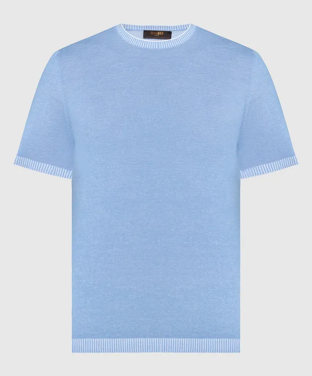 MooRER JUDE blue melange t-shirt