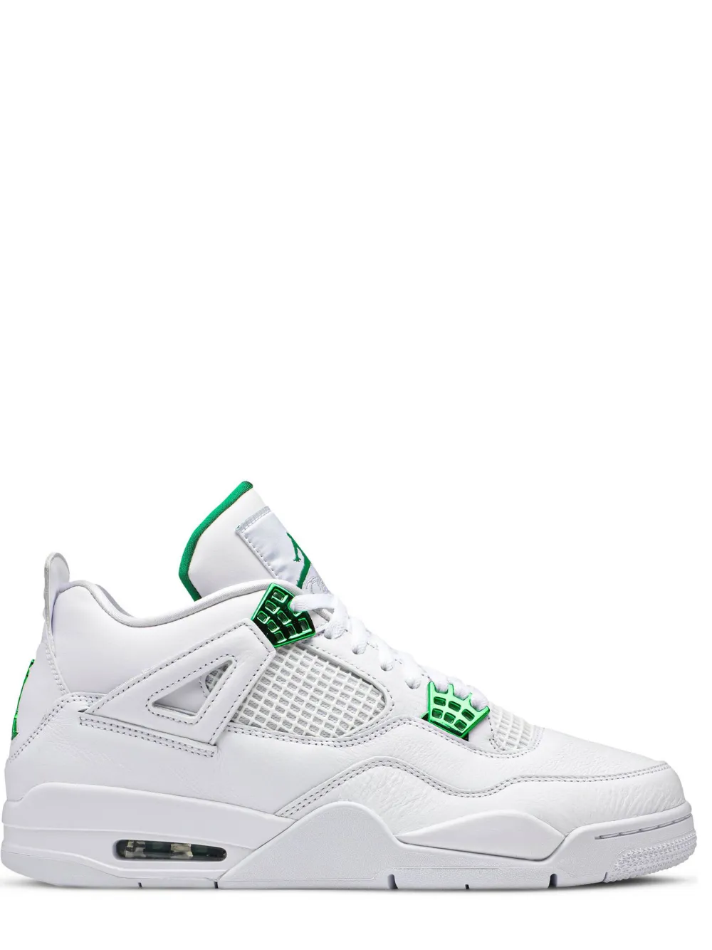 N370O air jordan retro 4 blanco verde green metallic