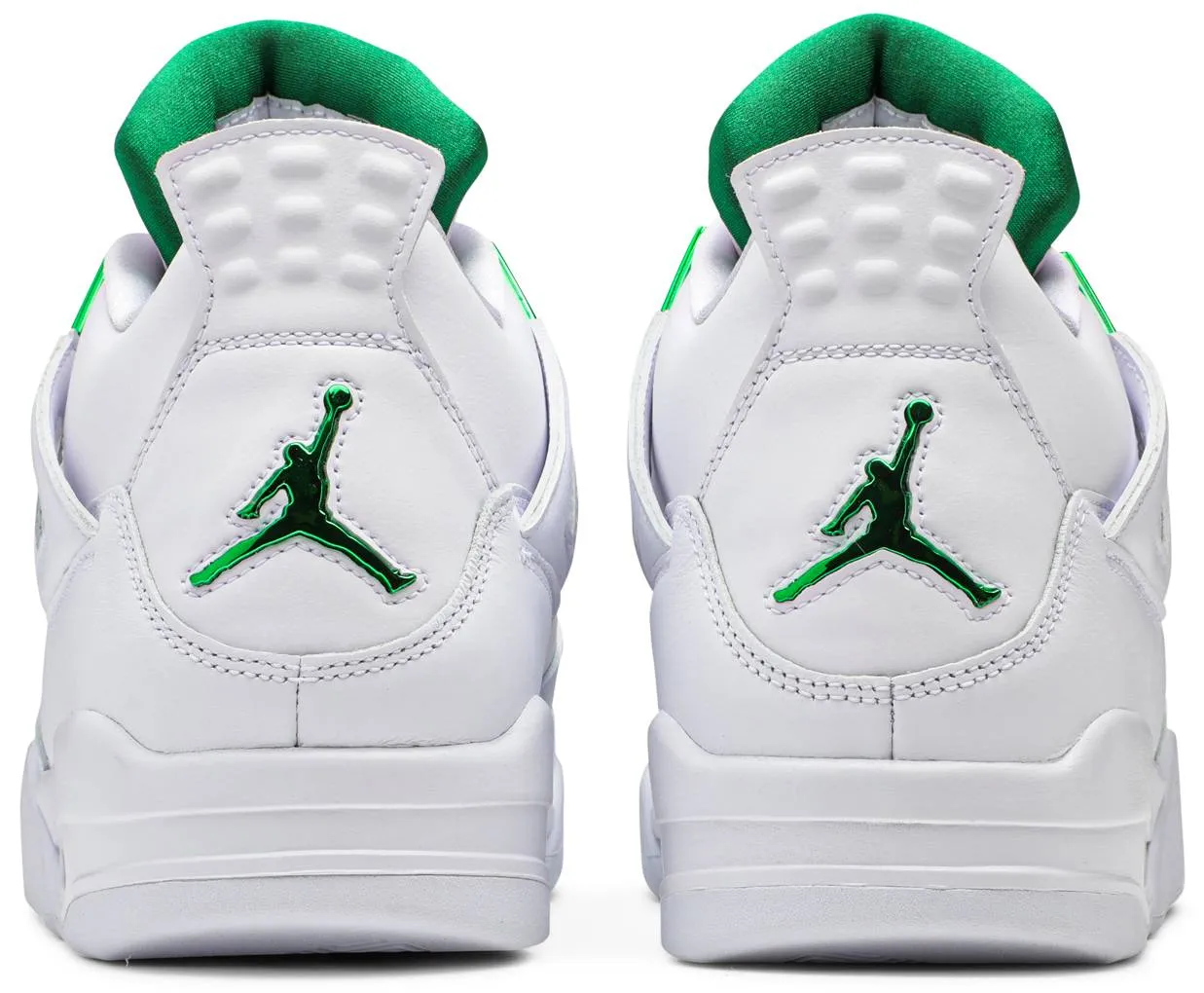 N370O air jordan retro 4 blanco verde green metallic