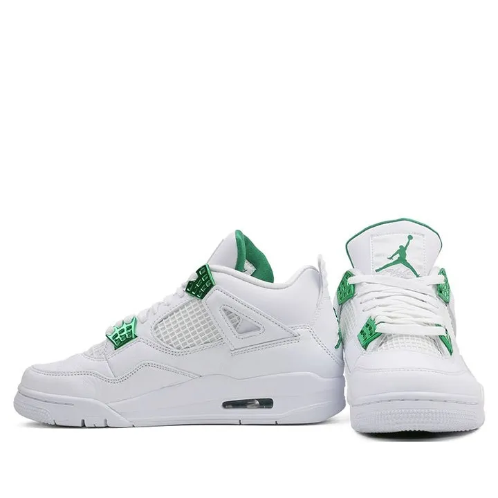 N370O air jordan retro 4 blanco verde green metallic