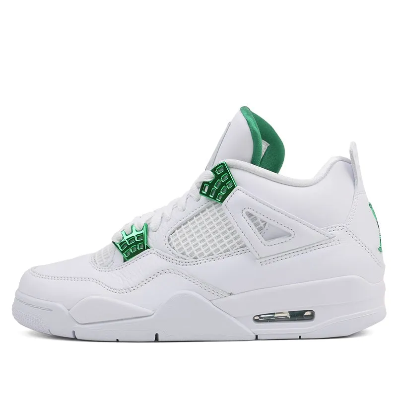 N370O air jordan retro 4 blanco verde green metallic