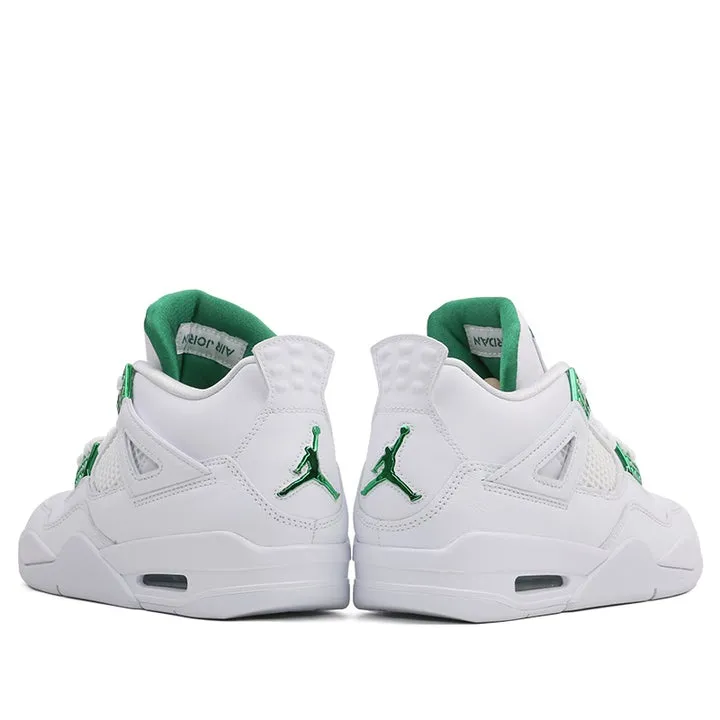 N370O air jordan retro 4 blanco verde green metallic