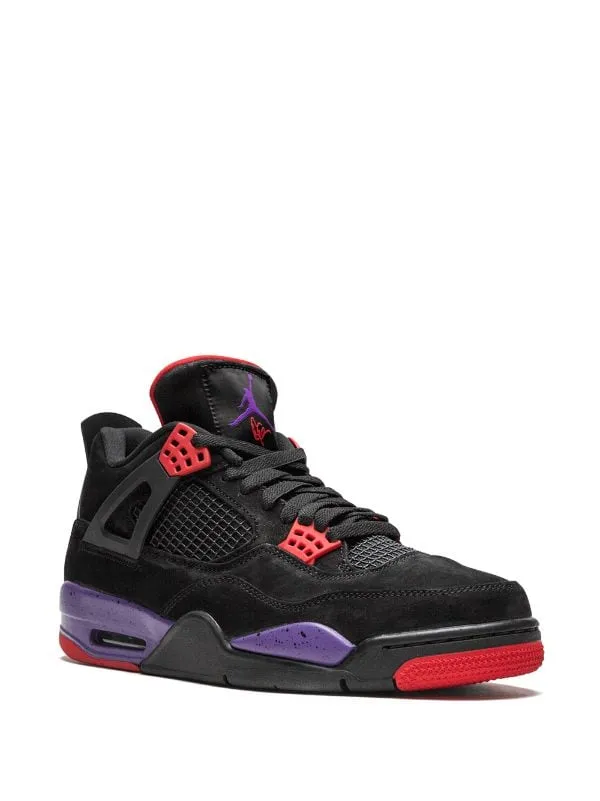 N372O Jordan tenis Air Jordan 4 Retro raptors negro rojo morado