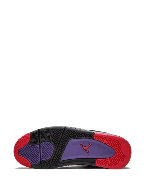 N372O Jordan tenis Air Jordan 4 Retro raptors negro rojo morado