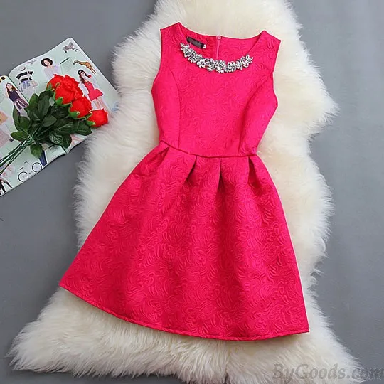 New Princess Style Sleeveless Vest Skirt Dress