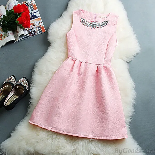 New Princess Style Sleeveless Vest Skirt Dress