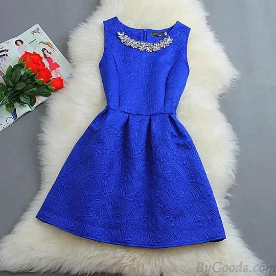 New Princess Style Sleeveless Vest Skirt Dress